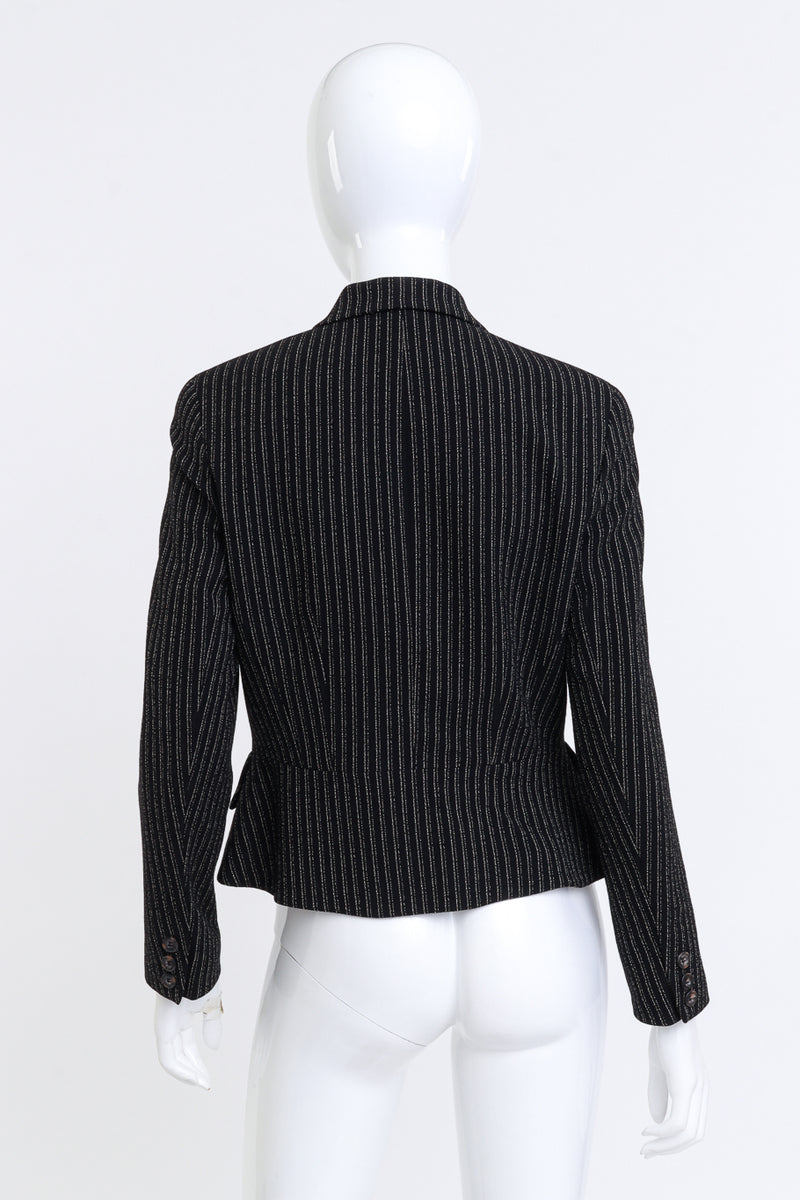 Emanuel Ungaro Pinstripe Blazer & Waistcoat Set back @RECESS LA