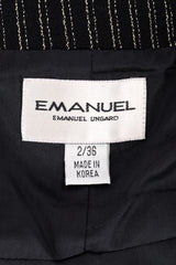 Emanuel Ungaro Pinstripe Blazer & Waistcoat Set label @RECESS LA