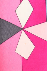 Geometric Pink Patterned Blouse by Emilio Pucci detail of the mark in pattern @Recess LA