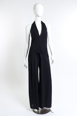 Escada Split Leg Halter Jumpsuit front on mannequin @recess la