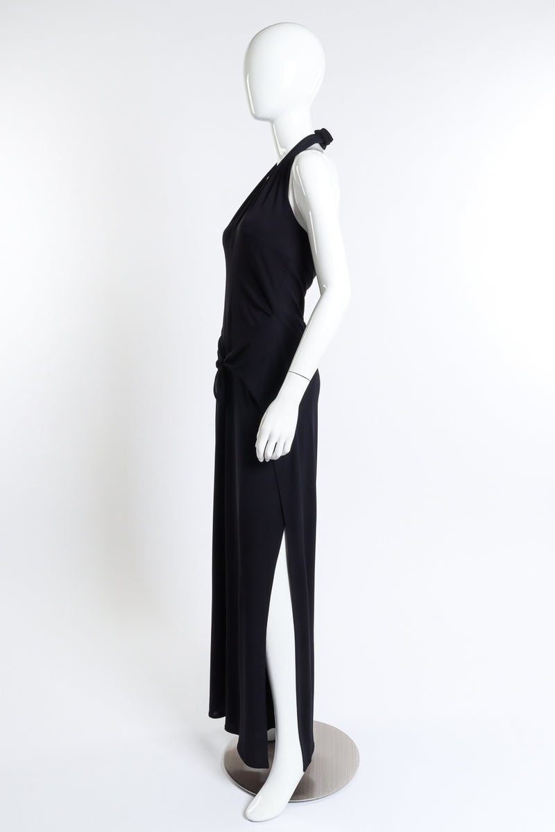 Escada Split Leg Halter Jumpsuit side on mannequin @recess la