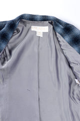 Vintage Escada Blue Check Longline Jacket mark @RECESS LA