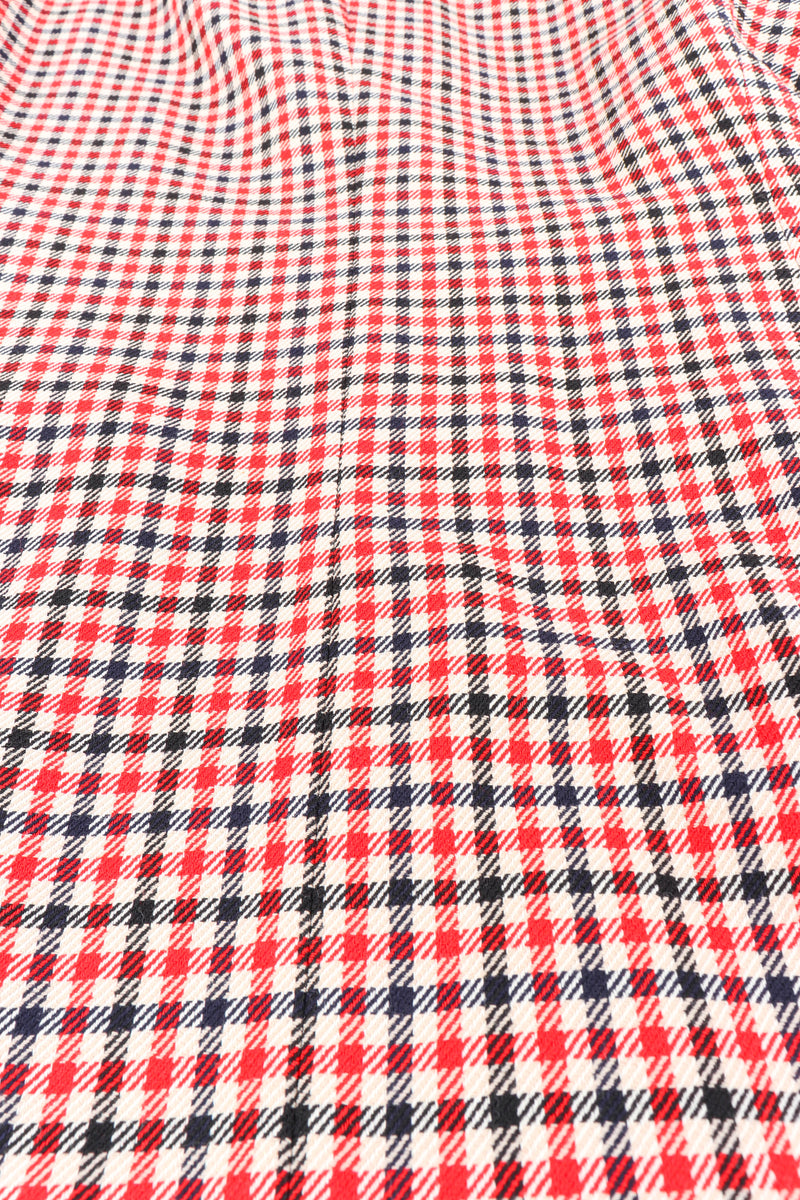 Vintage Escada Longline Checker Blazer fabric closeup @recessla