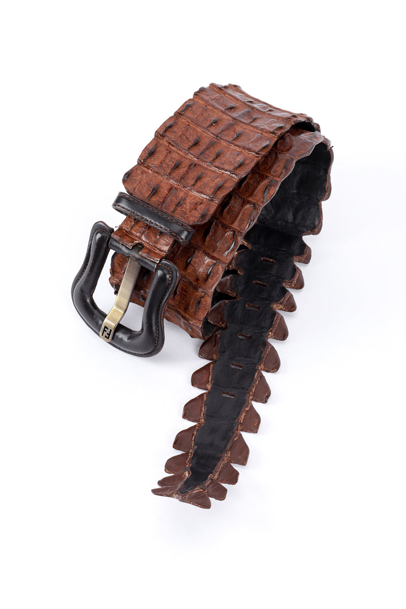 Fendi Wide Crocodile Belt @RECESS LA