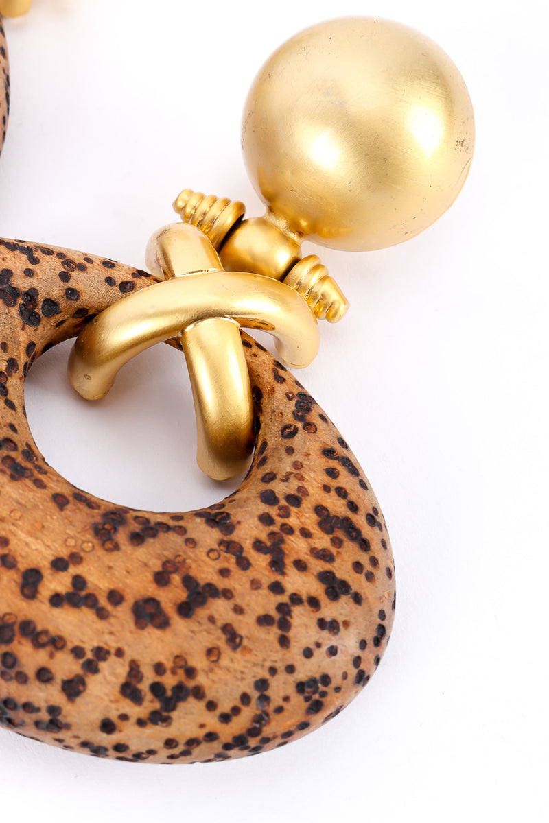 Cork earrings by Gianfranco Ferre on white background close @recessla