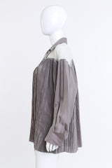 Vintage Gianfranco Ferre Pleated Mesh Tent Top side on mannequin @recess la