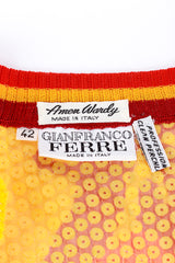 Vintage Gianfranco Ferre Floral Sequin Cardigan signature label @recess la