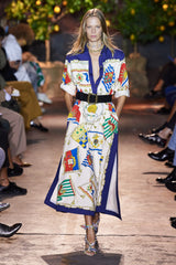 Etro 2021 S/S Nautical Flag Cotton Dress on runway model @recess la