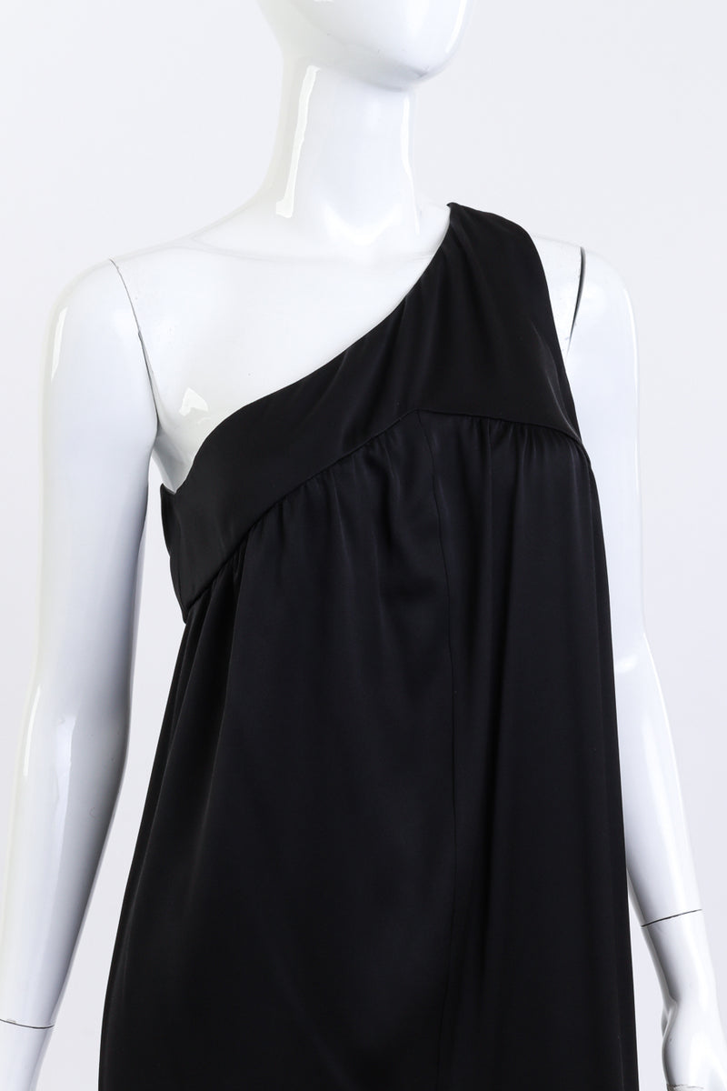 Fendi One Shoulder Draped Maxi Dress front on mannequin closeup @recess la