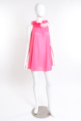 Vintage Flair Marabou Trim Top & Dress Set dress front on mannequin @recess la