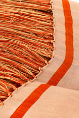 Vintage Francois Guerin Floral Fringe Scarf fringe closeup @recessla