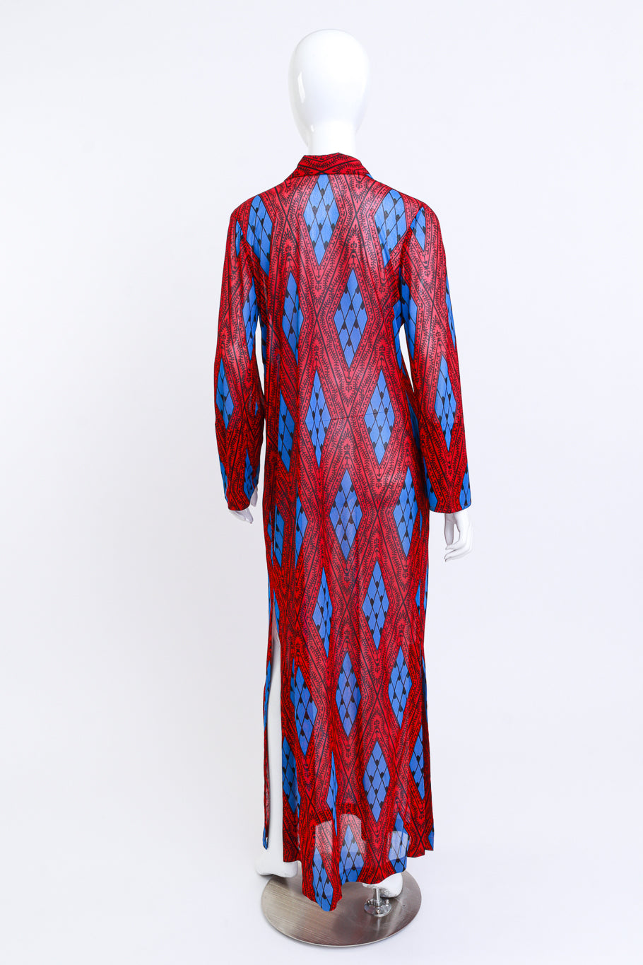 Gottex Harlequin Lattice Maxi Shirt Dress on mannequin @RECESS LA