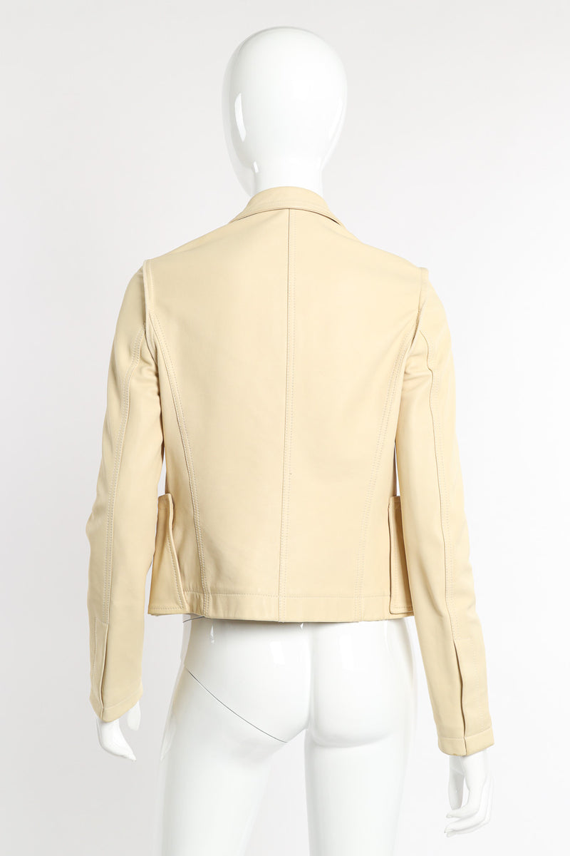 Leather jacket by Gucci on mannequin back @recessla