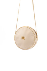 Vintage Gucci Leather Circle Bag 3/4 front suspended @recessla