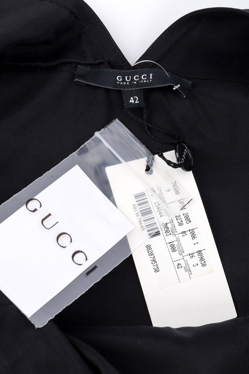 Gucci Sleeveless Pencil Dress signature label closeup @recessla