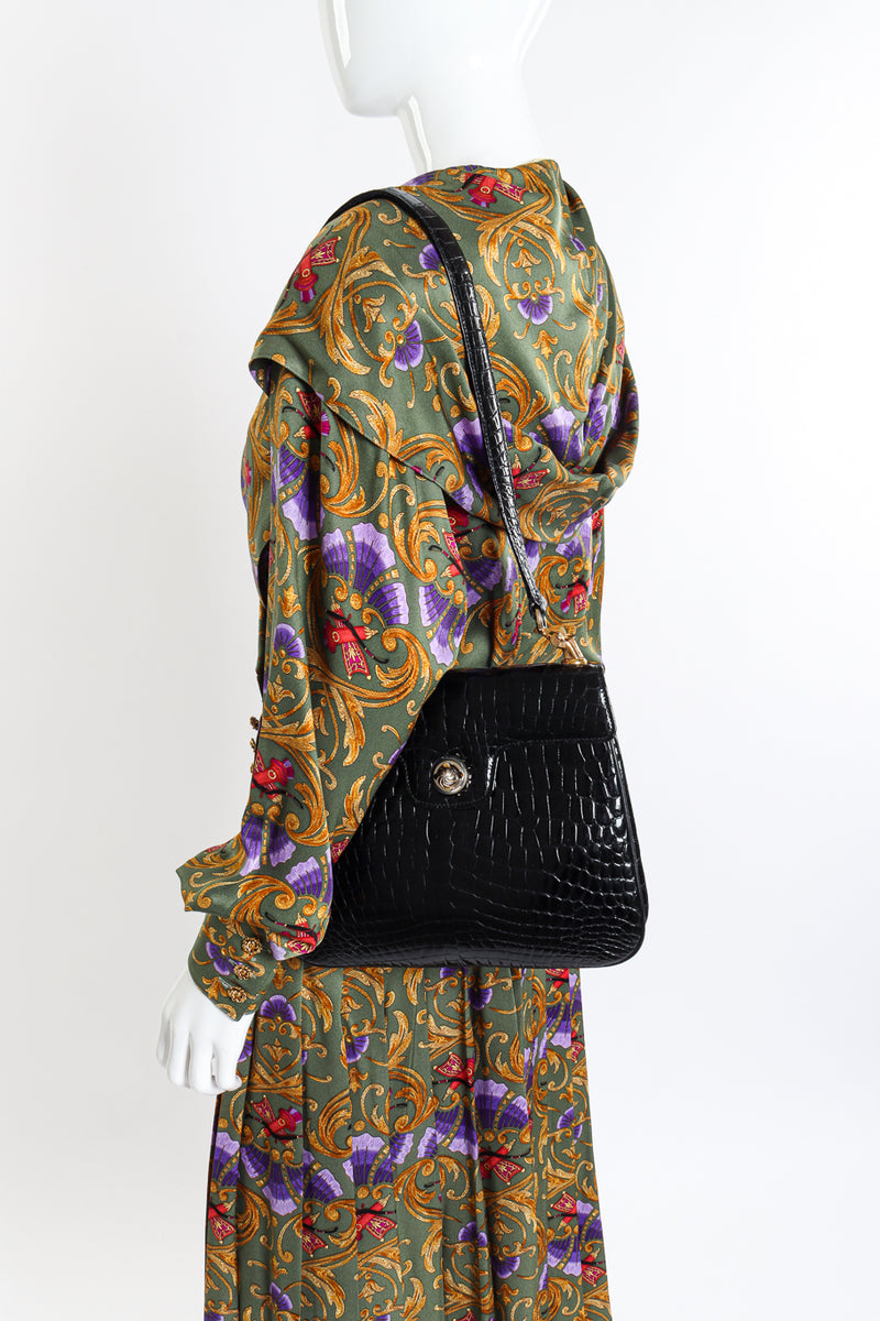 Vintage Gucci Patent Croc Purse on mannequin @recessla