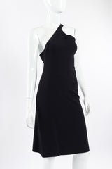 Black mini dress by Gucci on mannequin front close @recessla