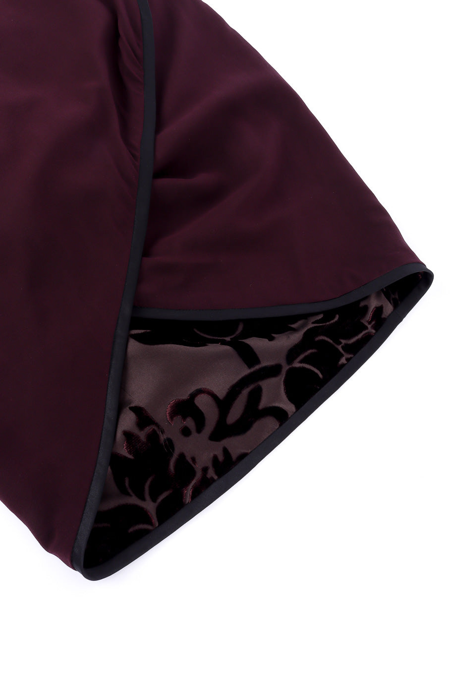 Gucci Velvet Burnout Wrap Skirt view on lining @Recessla