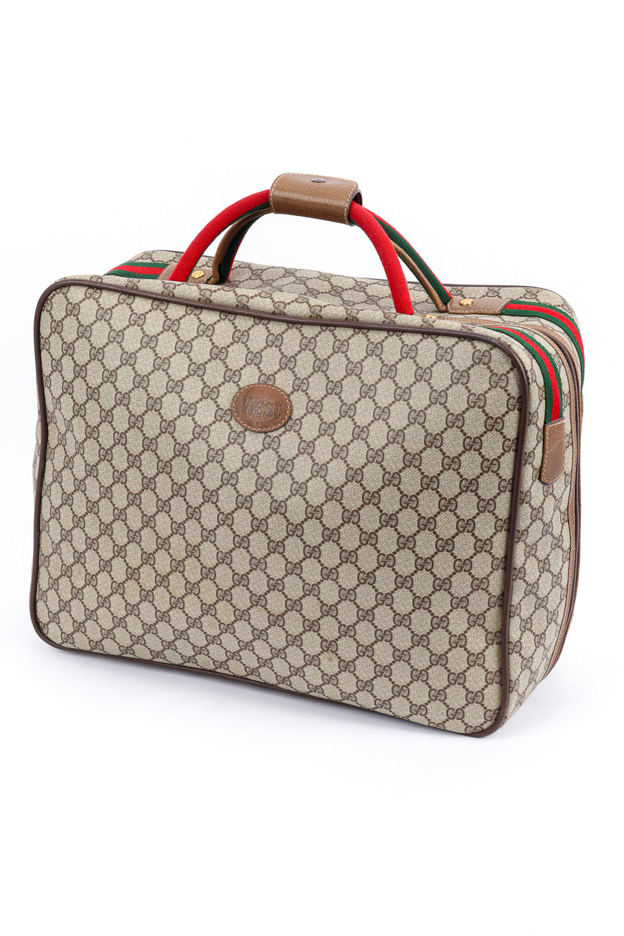 Vintage Gucci Monogram Suitcase3/4 front @recess la