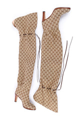 GG Monogram Over-the-Knee-Boots by Gucci flat lay on white background @recessla