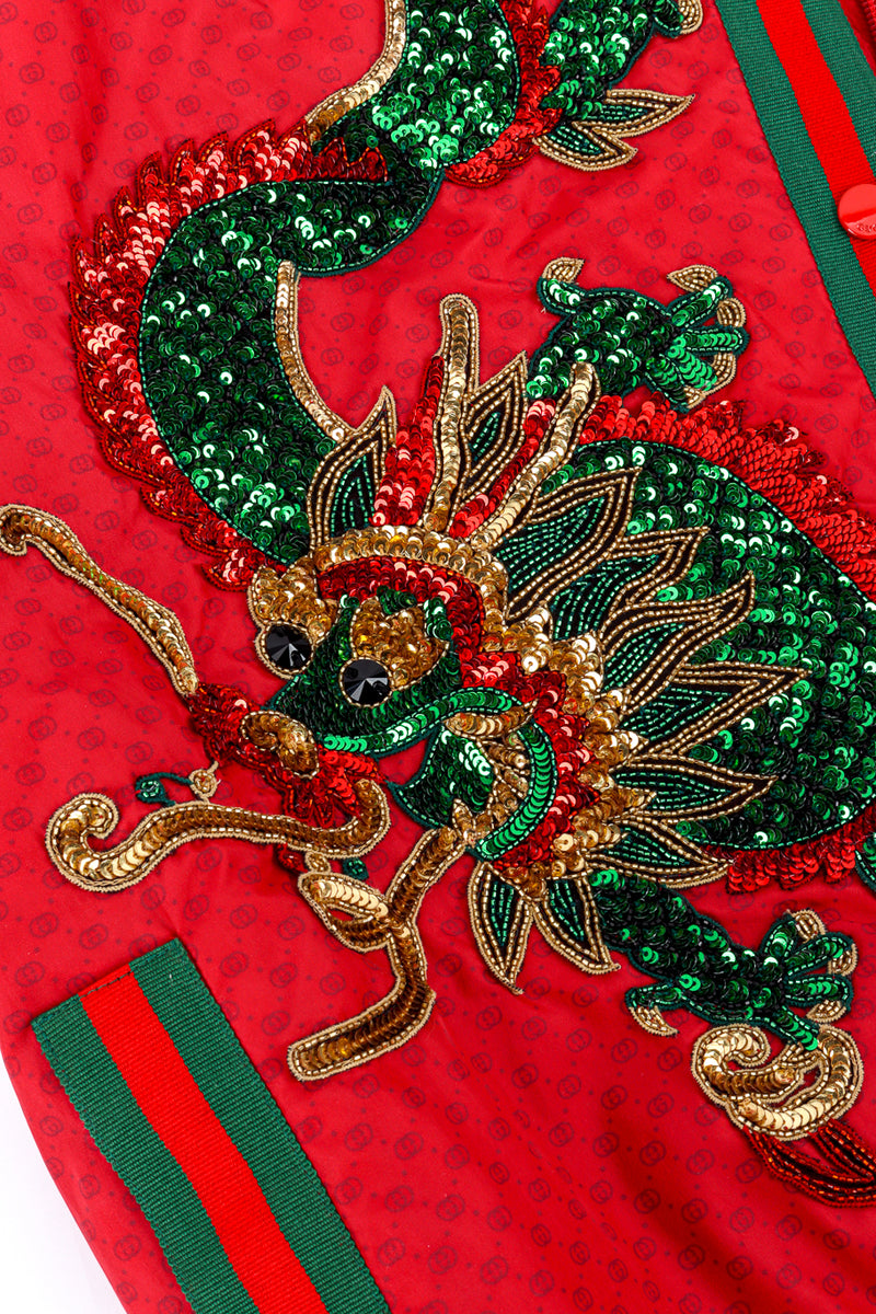 Gucci Sequin Dragon Windbreaker sequin dragon closeup @recess la