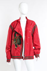 Gucci Sequin Dragon Windbreaker open front on mannequin @recess la