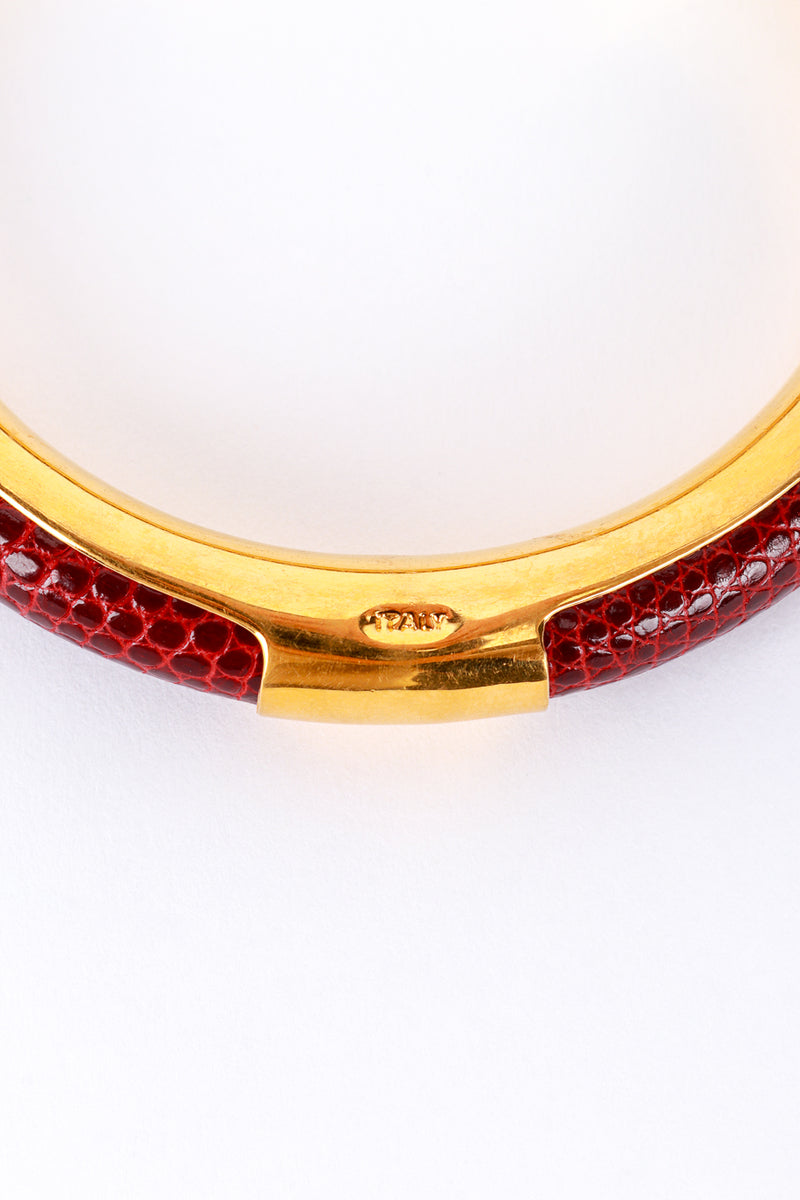 Gucci Burgundy Lizard Skin Bangle stamp @RECESS LA