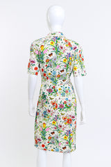 Vintage Gucci Flora Print Wrap Dress back on mannequin @recess la