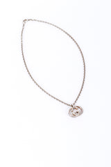 Gucci Sterling Silver GG Pendant Necklace front flat @RECESS LA