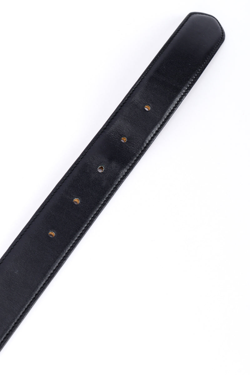 Vintage Gucci Reversible Leather Belt closeup belt holes @recessla