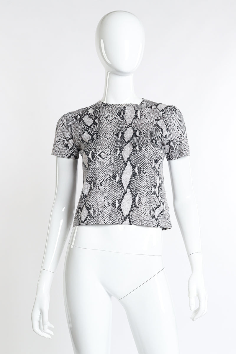 Gucci Snake Print Crop Top front on mannequin @recess la