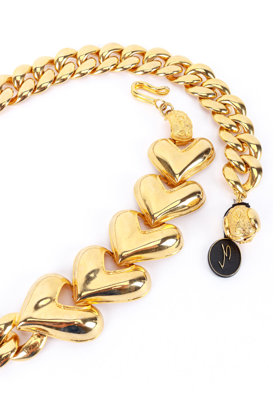 Genny Heart Curb Chain Belt flat lay @RECESS LA