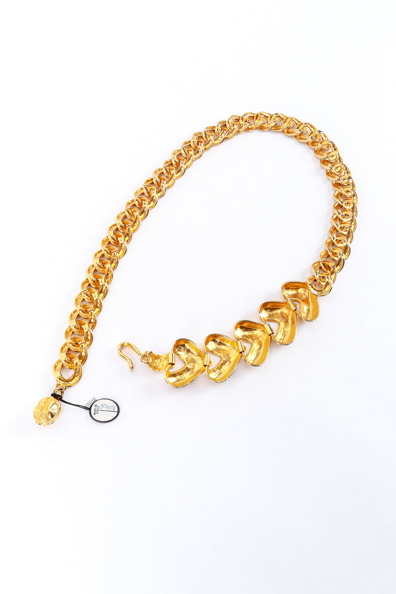 Genny Heart Curb Chain Belt flat lay reverse @RECESS LA