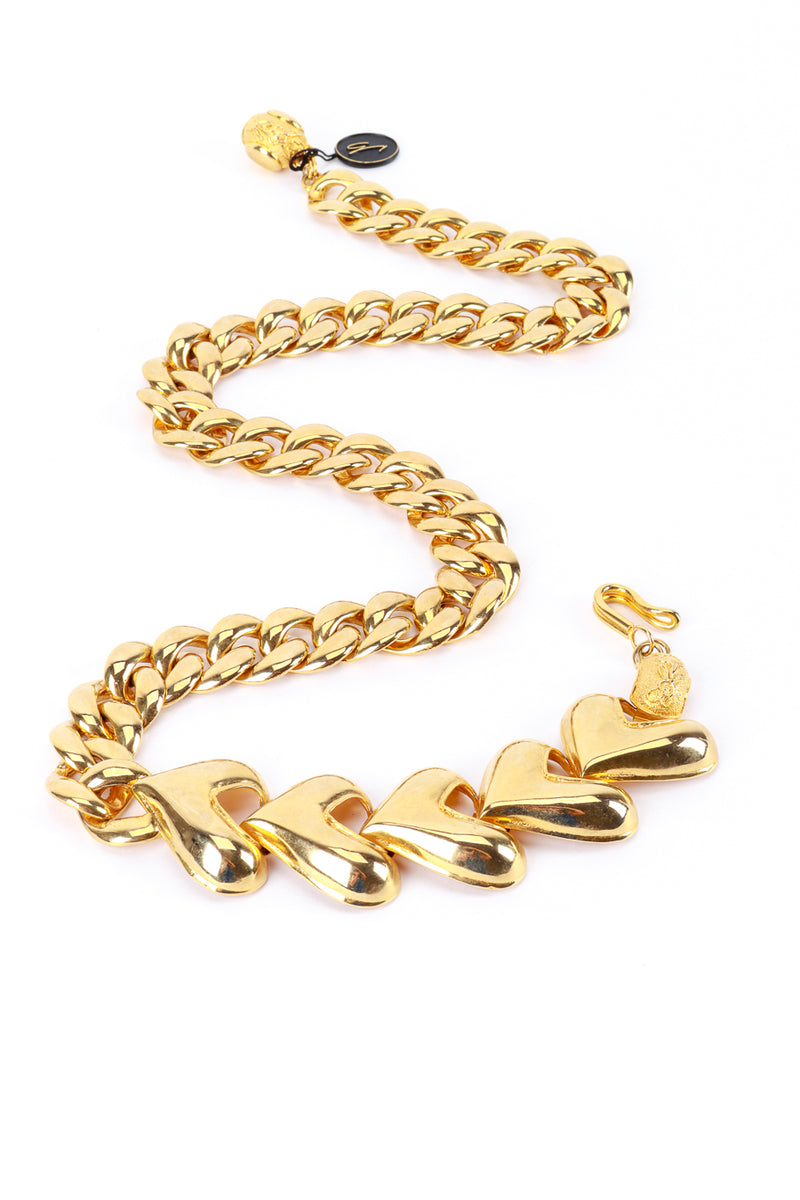 Genny Heart Curb Chain Belt flat lay @RECESS LA