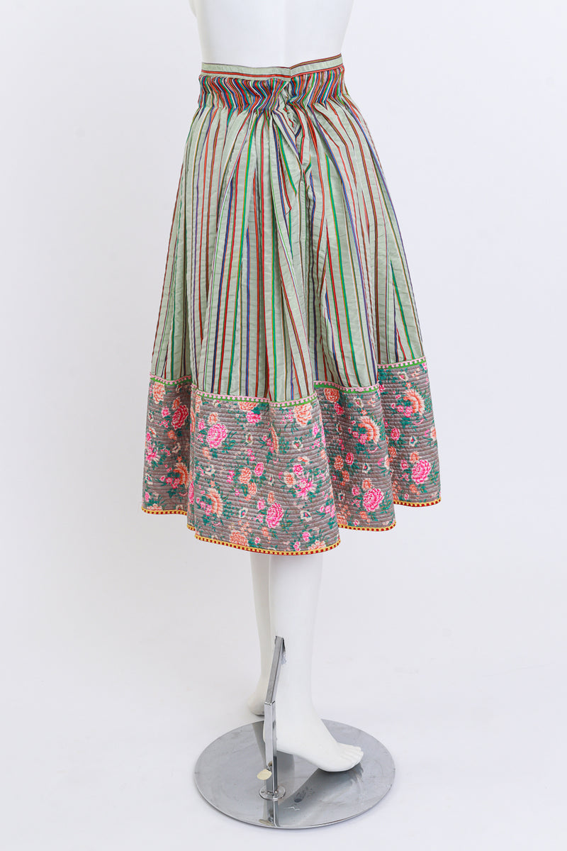 Geoffrey Beene Candy Stripes & Carnations Peasant Skirt Set skirt @RECESS LA