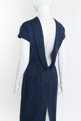 1998 F/W Wool Pinstripe Dress by Givenchy on mannequin back close @recessla