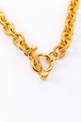 Vintage Chunky Rolo Link Necklace toggle closure clasped @recessla