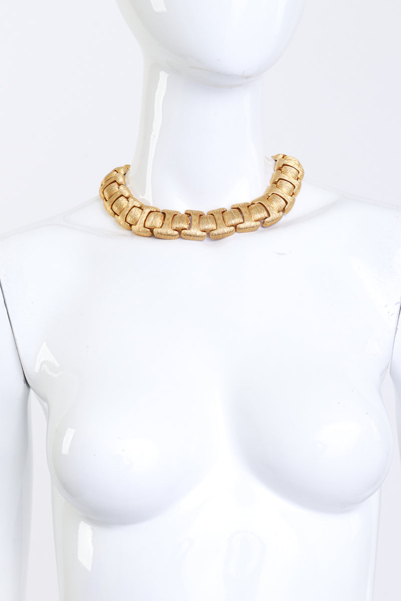 Eisenberg Heavy Brushed Chain Link Necklace on mannequin @RECESS LA