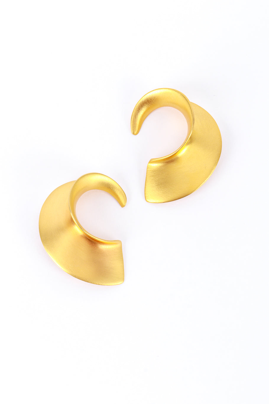 Clara Studio Large Brushed Curve Earrings @RECESS LA