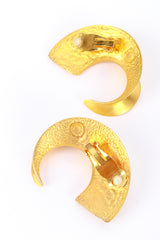 Clara Studio Large Brushed Curve Earrings clip @RECESS LA