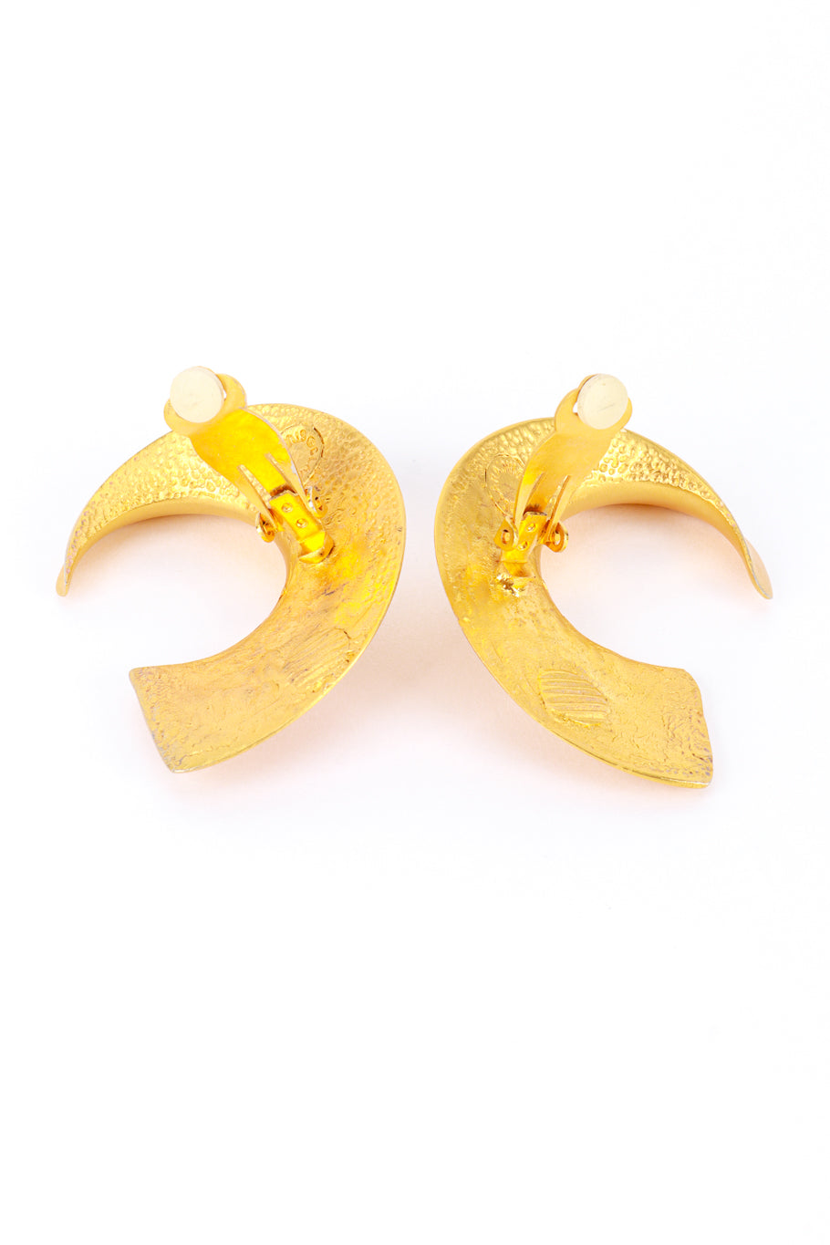 Clara Studio Large Brushed Curve Earrings open @RECESS LA