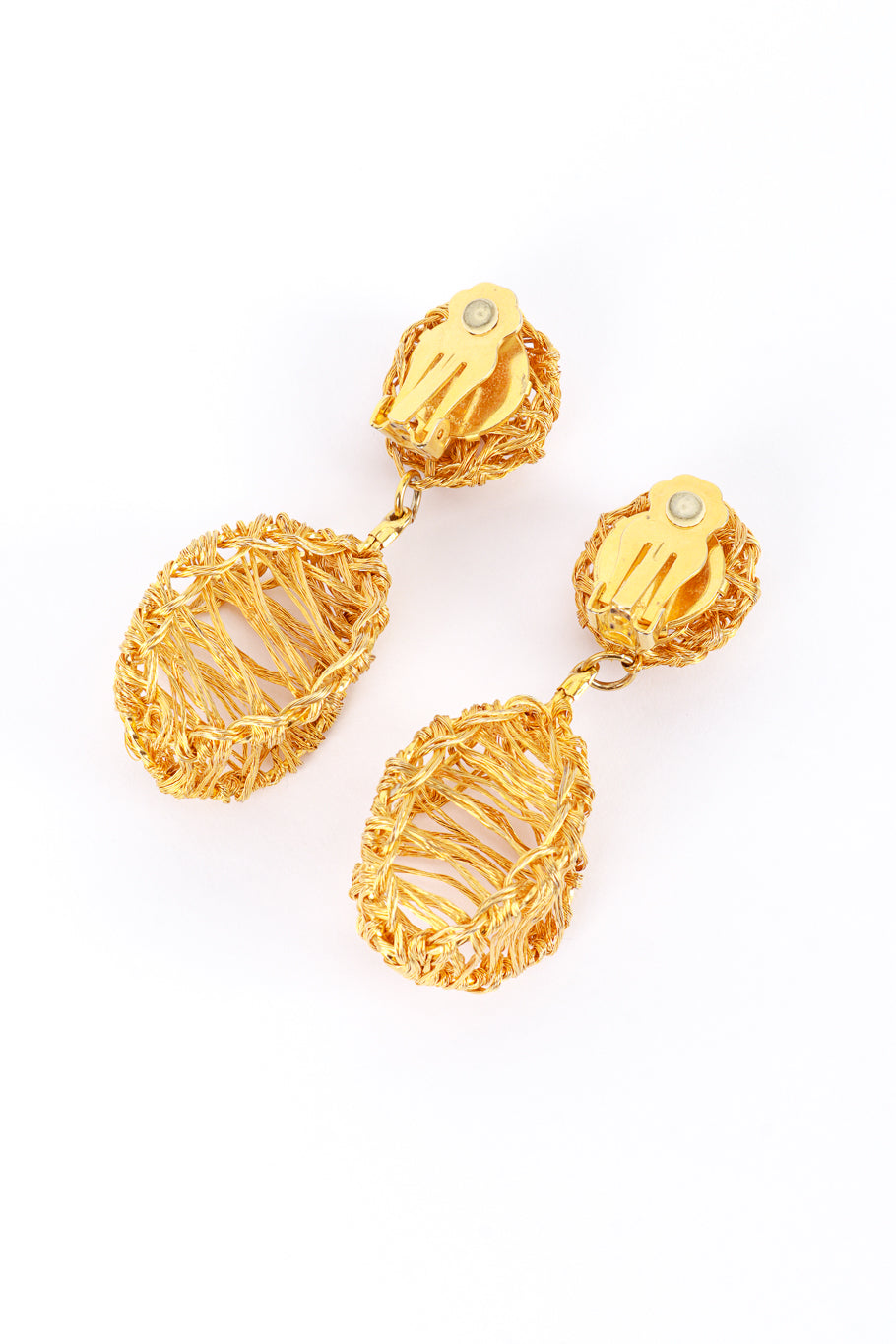 Col.Nov Co Gold Egg Drop Earrings back @RECESS LA