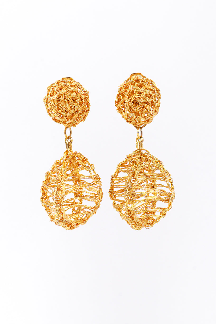 Col.Nov Co Gold Egg Drop Earrings @RECESS LA