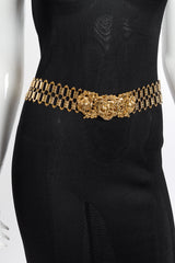 Vintage Articulated Metal Chain Snake Belt on mannequin @recessla