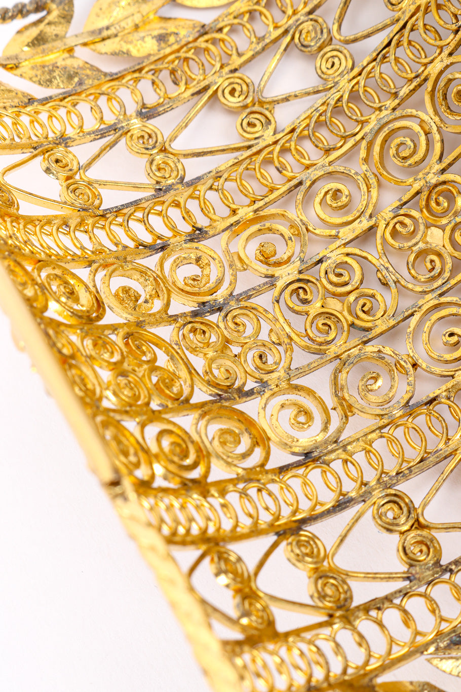 Vintage Long Filigree Cuff Bracelet II interior closeup @recessla