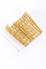 Vintage Long Filigree Cuff Bracelet I interior unhinged @recessla