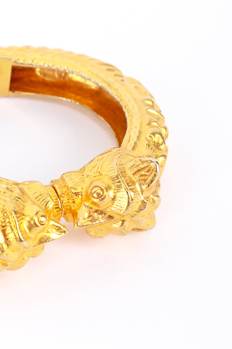 Vintage Double Foo Dog Head Bangle wear @RECESS LA