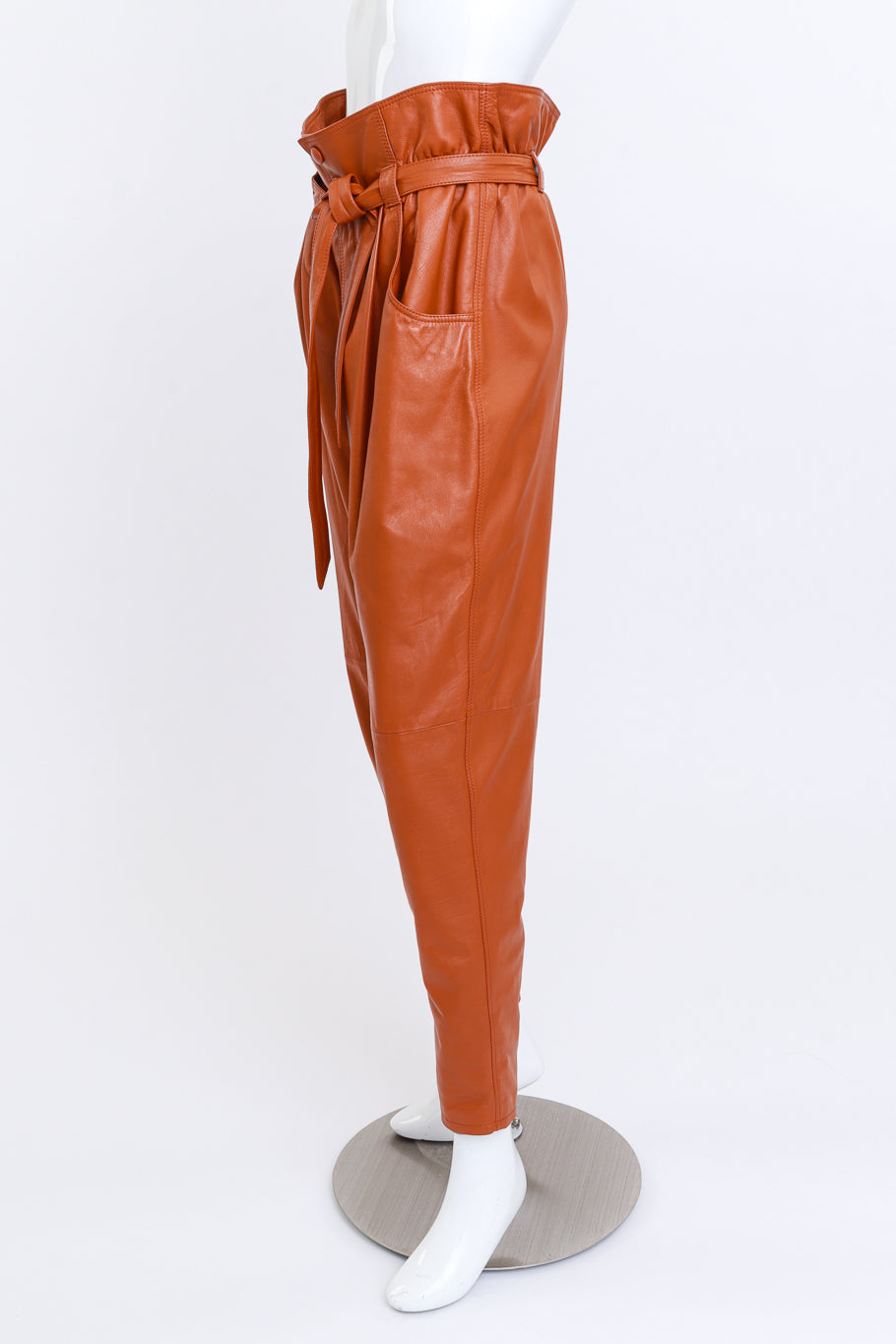 Gucci Tan Leather Paperbag Pants @RECESS LA