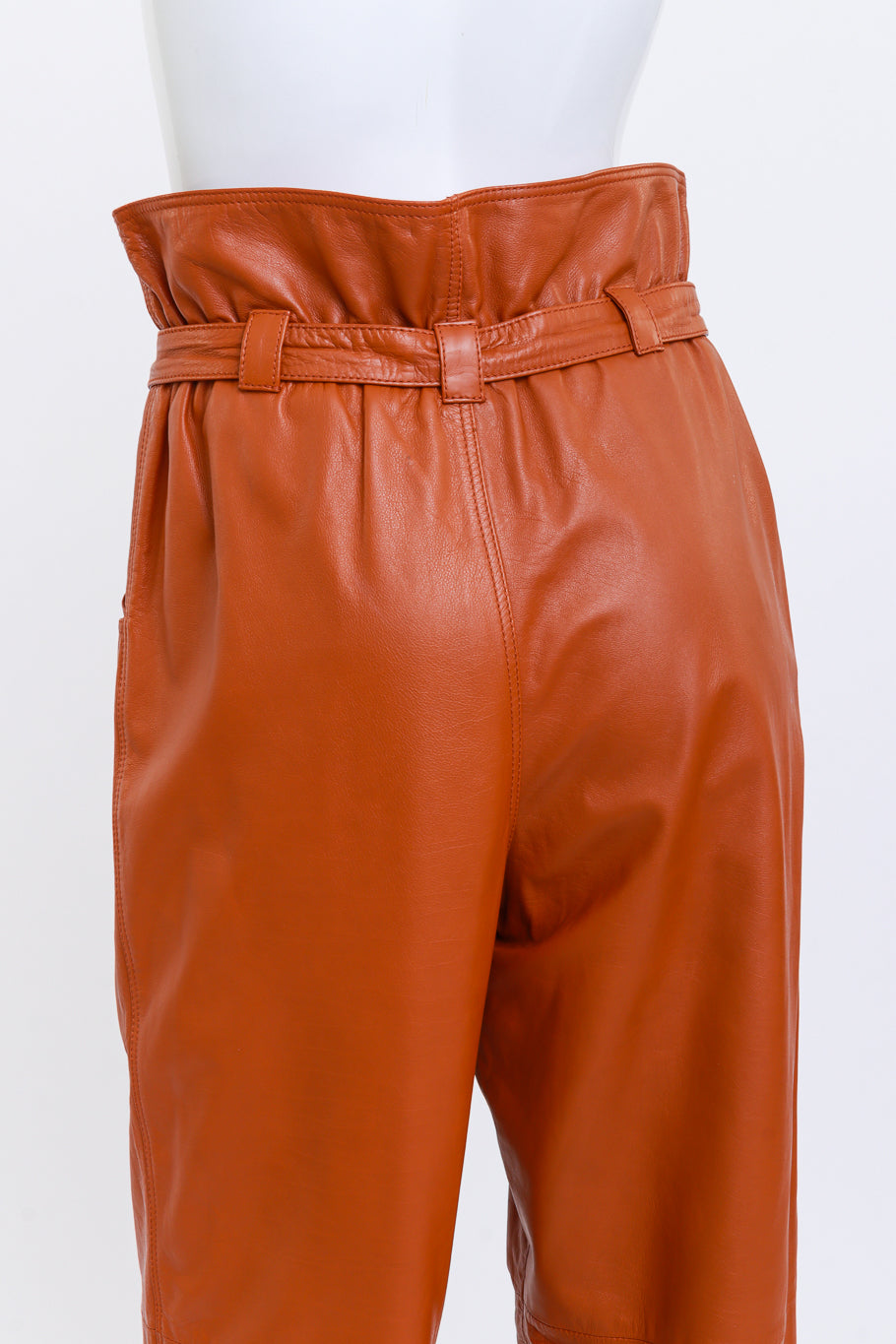 Gucci Tan Leather Paperbag Pants @RECESS LA