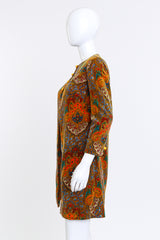 Vintage Leo Narducci Velvet Mandala Paisley Coat side on mannequin @recess la